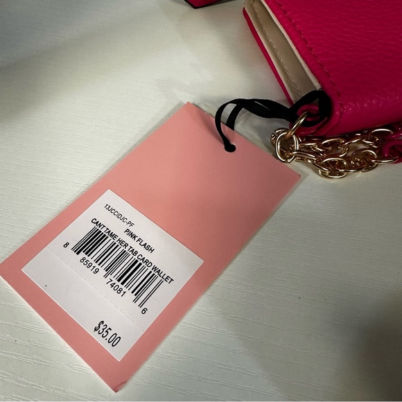 Juicy Couture Hot Pink Wallet with Gold/Pink Chain Wristlet NWT - Picture 8 of 8